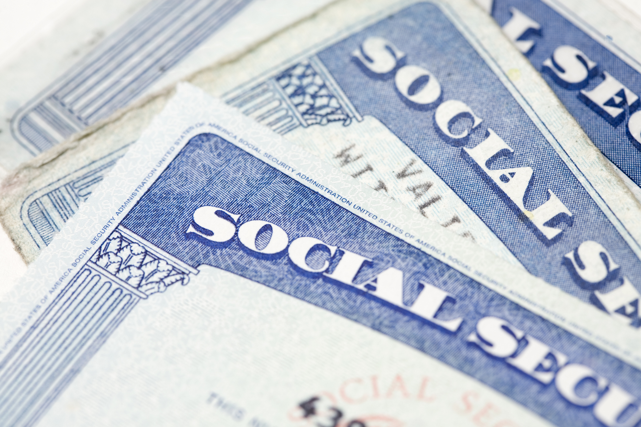 3 Social Security cards
