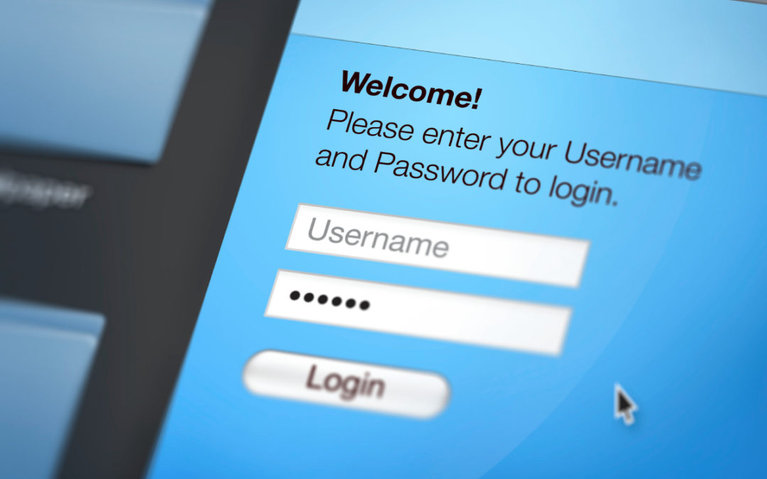 Welcome login screen for username and password